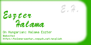 eszter halama business card